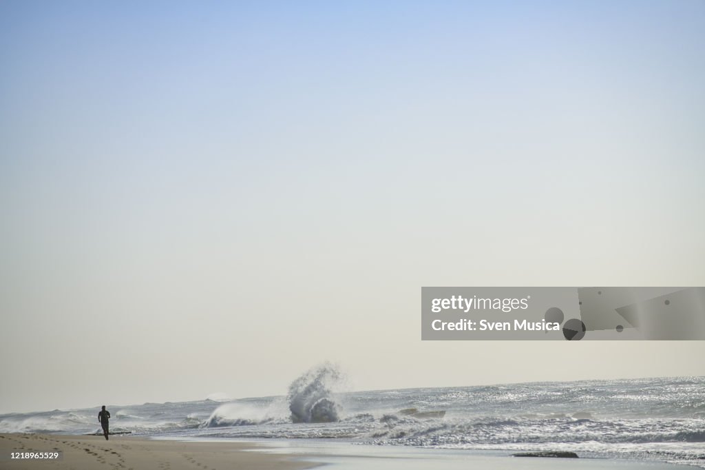 Beach running in South Africa