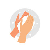 Wash hands vector icon.