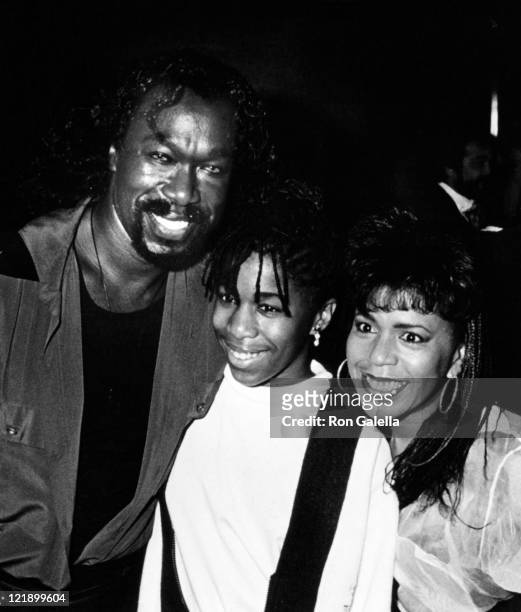 Musicians Nickolas Ashford and Valerie Simpson and daughter Nicole Ashford attending the opening of "The Moscow Circus" on September 15, 1988 at the...
