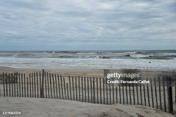 View of Southampton beach during the coronavirus pandemic on April 14, 2020 in Southampton, New York.