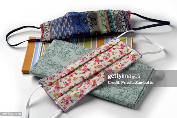 washable fabric masks - cloth face mask stock pictures, royalty-free photos & images