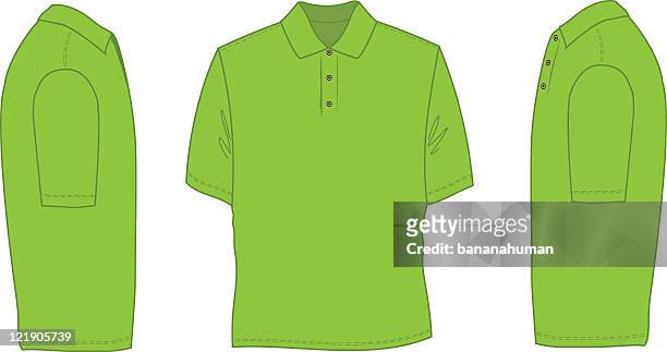 bildbanksillustrationer, clip art samt tecknat material och ikoner med neon green sketch of a polo shirt - korta ärmar