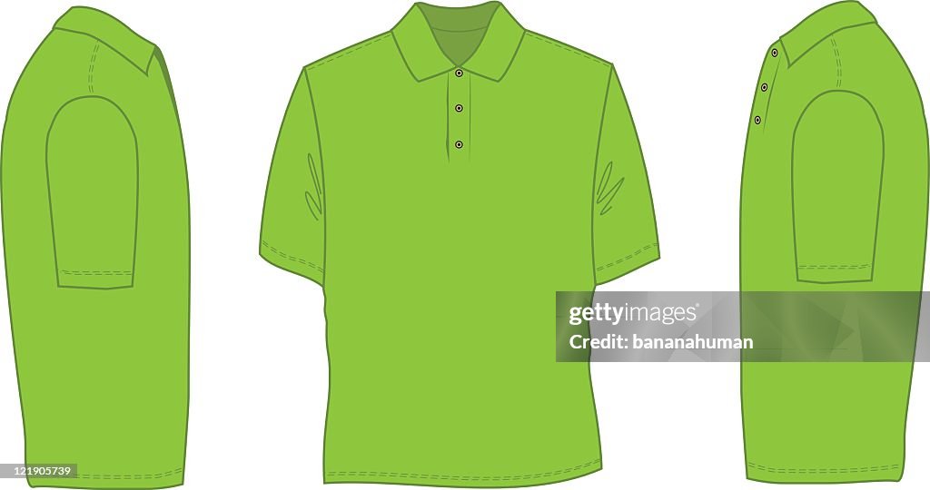 Neon Green Sketch Of A Polo Shirt High-Res Vector Graphic - Getty Images