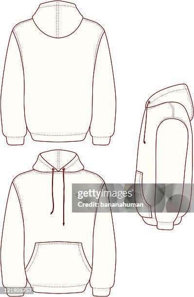 sweater hooded fleece - hooded top stock illustrations