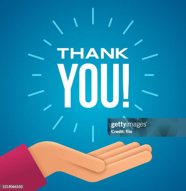 thank you gratitude hand - volunteer recognition stock illustrations