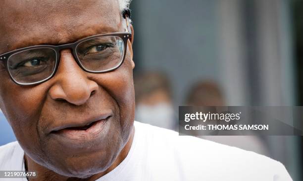 Lamine Diack , former head of International Association of Athletics Federations , from 1999 to 2015, leaves the courthouse in Paris on June 10...