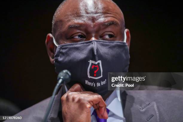 Civil rights attorney Benjamin Crump listens to testimony during the House Judiciary Committee hearing on Policing Practices and Law Enforcement...