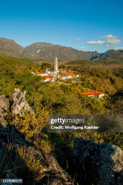 View of the Santuario de Nossa Senhora Mae dos Homens, a seminary and school converted into a pousada in Caraca, Minas Gerais in Brazil.