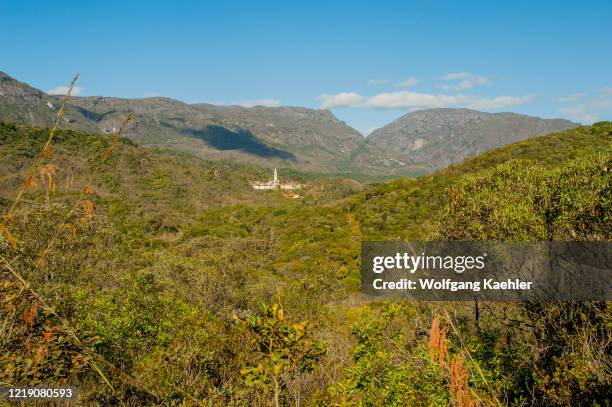 View of the Santuario de Nossa Senhora Mae dos Homens, a seminary and school converted into a pousada in Caraca, Minas Gerais in Brazil.