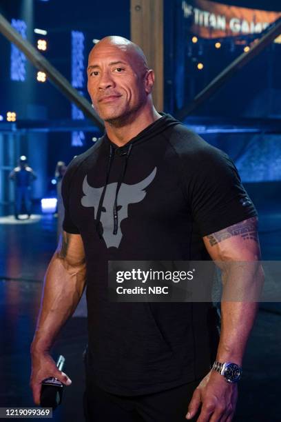 West Region Premiere: NFLs Victor Cruz and Stuntwoman Jessie Graff" Episode 205 -- Pictured: Dwayne Johnson --