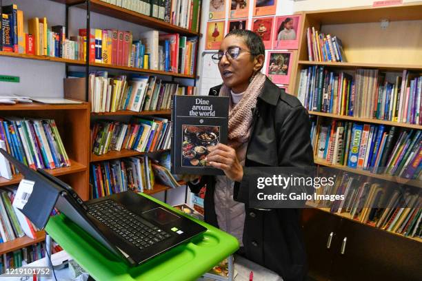 Ponnie Moodley educates her online students during an interview on June 09, 2020 in Johannesburg, South Africa. The veteran educator of 31 years has...