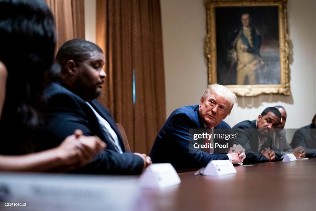 Trump Round Table U.S. President Donald Trump speaks during a round table discussion ...