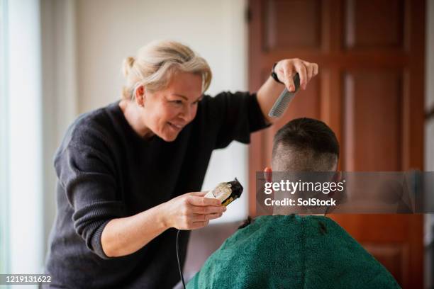 short back and sides - lockdown haircut stock pictures, royalty-free photos & images