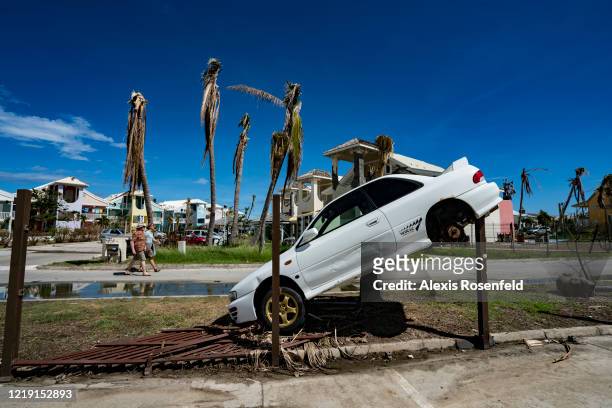 Damage caused by the powerful tropical storm is still visible on November 15 Saint-Martin, French Antilles. Hurricane Irma was an extremely powerful...