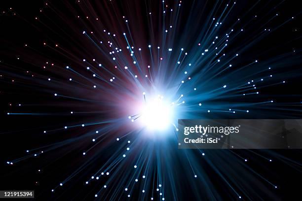 fibre optics - big bang foto e immagini stock