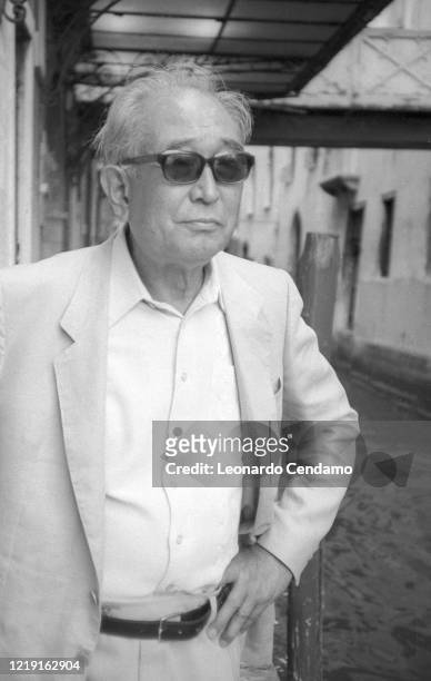 Japanese film director, screenwriter and producer Akira Kurosawa, Lido, 13th September 1983.