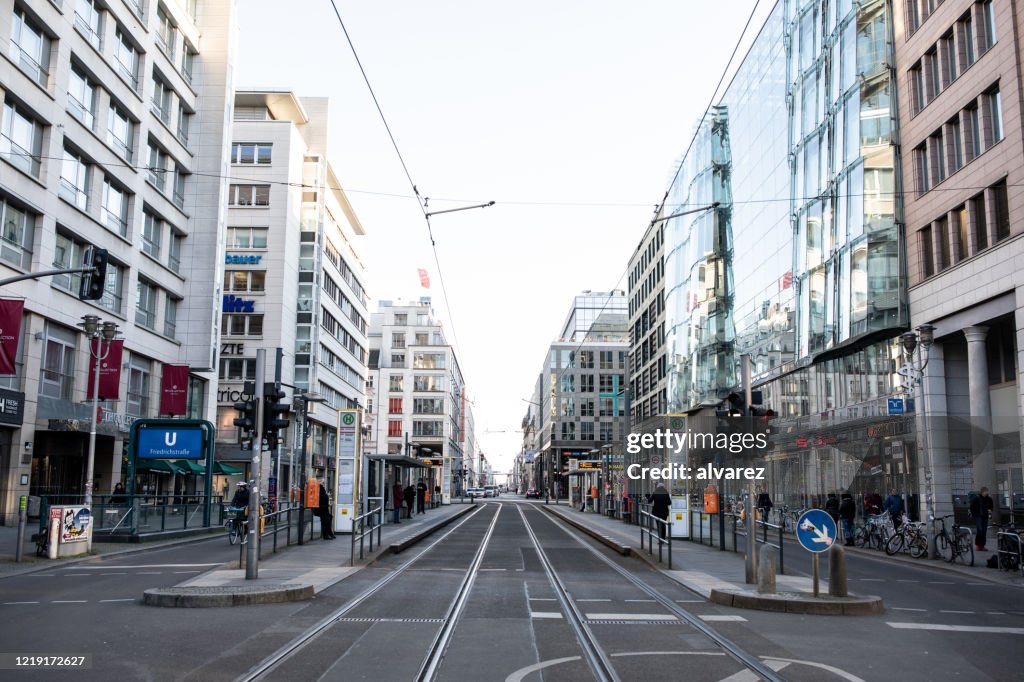 Everything closed on Berlin's Friedrichstrasse due to Coronavirus