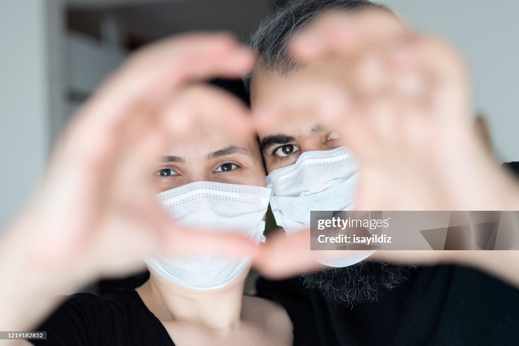 Heart shape with mask