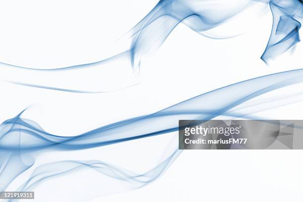 blue smoke backgrounds - series - wind stock pictures, royalty-free photos & images