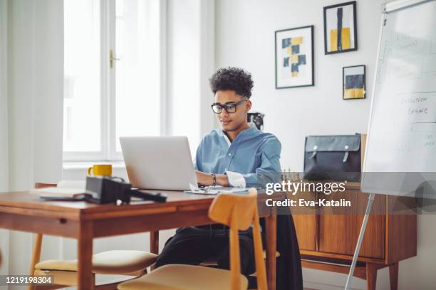 working at home - mobile app developer stock pictures, royalty-free photos & images