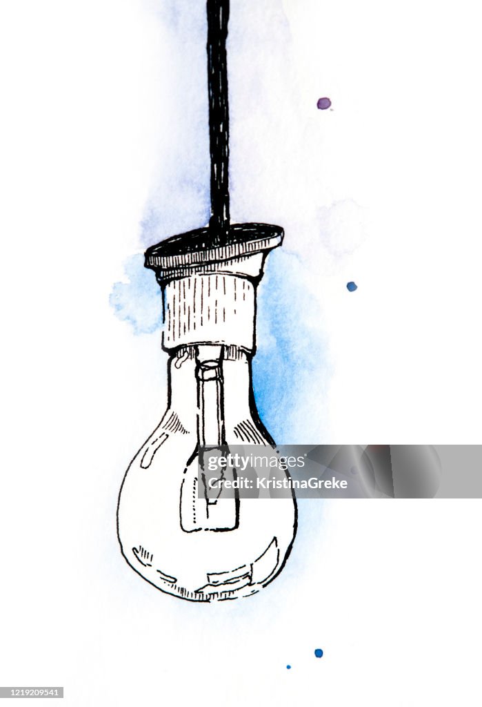Old styled electric lamp