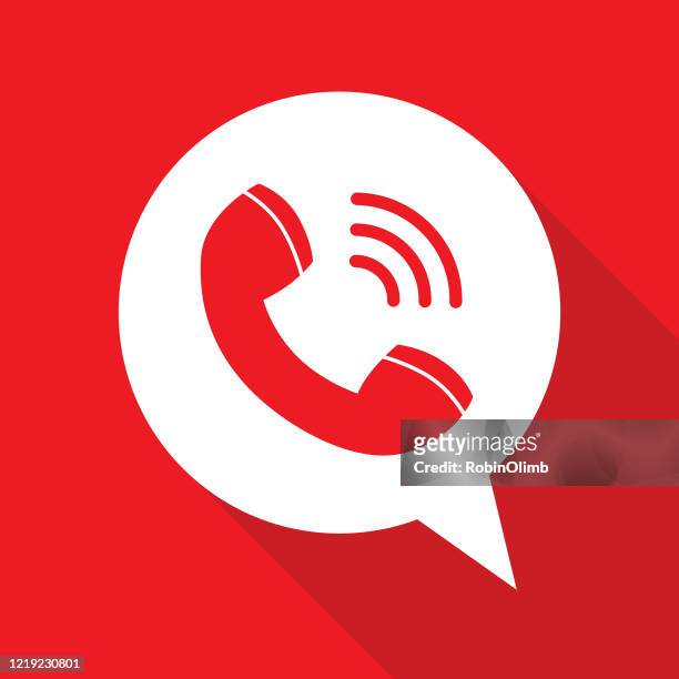 illustrazioni stock, clip art, cartoni animati e icone di tendenza di bolla vocale ricevitore telefonico - usare il telefono