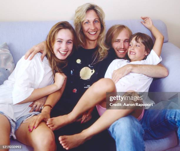 Los Angeles Music legend Tom Petty and family pose for a portrait in Hollywood, California