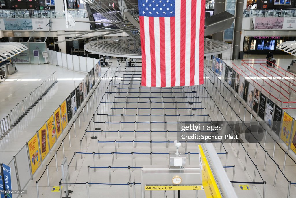 JFK Airport Usage Dwindles During Coronavirus Outbreak