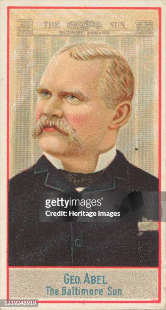 George Abel, The Baltimore Sun, from the American Editors series for Allen & Ginter Cigarettes Brands, 1887. Artist Allen & Ginter.