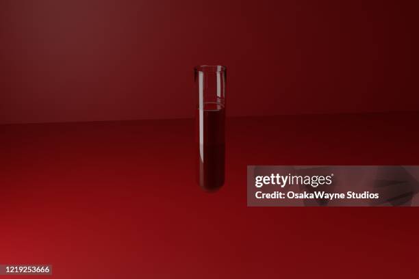 test tube with blood - red tube 個照片及圖片檔