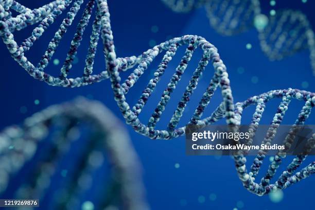 dna helix - dna stockfoto's en -beelden