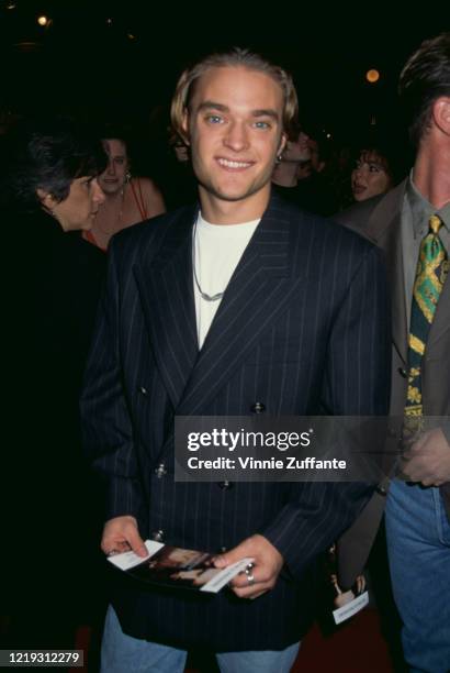 American actor Chad Allen attends the premiere of 'Interview with the Vampire: The Vampire Chronicles' held at the Mann Village Theatre in Los...