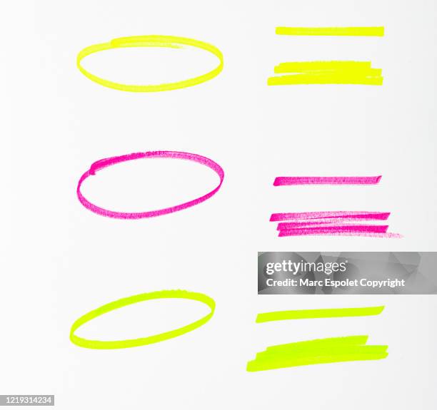 highlighter - pen stockfoto's en -beelden