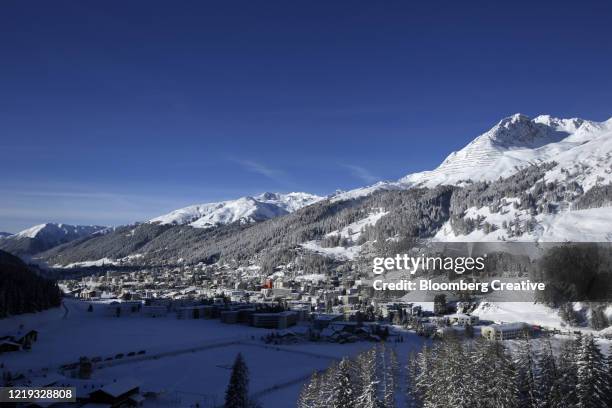 davos in switzerland - davos switzerland stock pictures, royalty-free photos & images