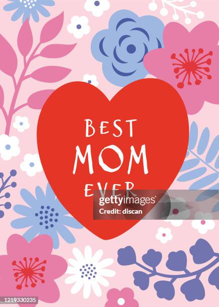 illustrazioni stock, clip art, cartoni animati e icone di tendenza di biglietto d'auguri per la festa della mamma. - festa della mamma fiori