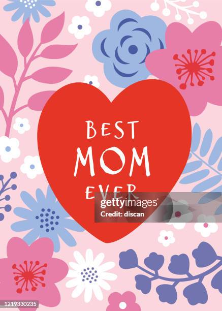 stockillustraties, clipart, cartoons en iconen met moederdag wenskaart. - mothers day