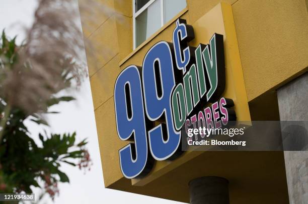 Cents Only Store signage is displayed on the facade of a store in Oakland, California, U.S., on Monday, Aug. 22, 2011. Apollo Global Management LLC...