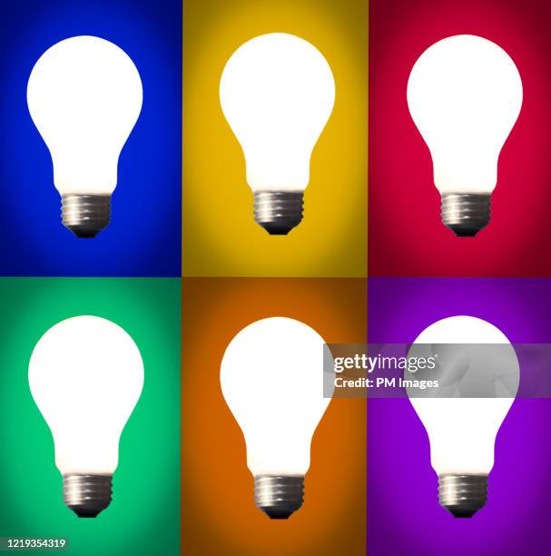 Split Color Bulb Multiple Lightbulbs Photos and Premium High Res Pictures - Getty Images