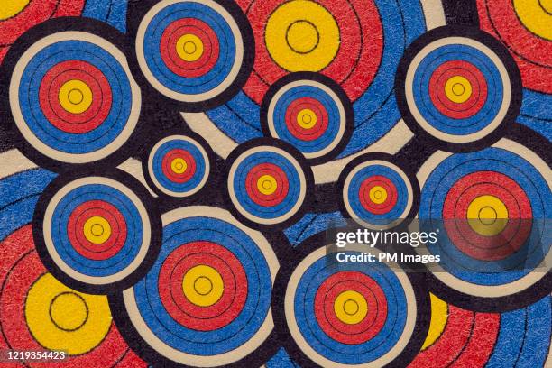 abstract target collage - archery target stock pictures, royalty-free photos & images