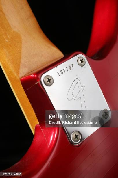 Vintage 1966 and 1969 Fender Jaguar electric guitars, United Kingdom, 2009.