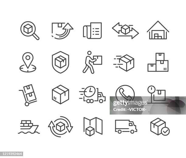 liefersymbole - classic line series - nummernspender stock-grafiken, -clipart, -cartoons und -symbole