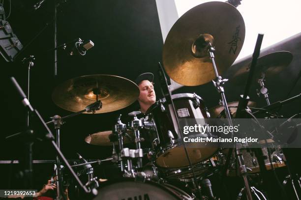 British drummer Chris Boot performs in concert during Electronica en Abril Festival on April 1, 2017 in Madrid, Spain.