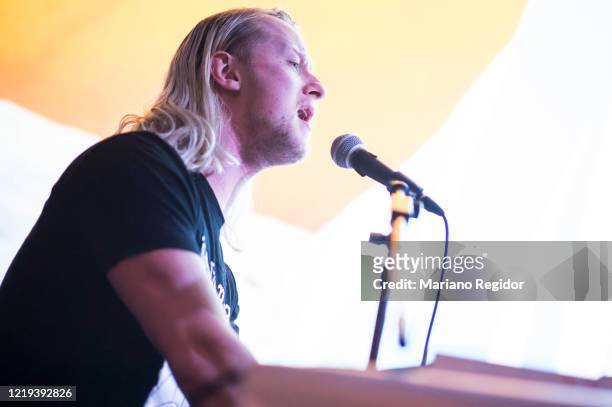 American artist Colin Self performs in concert during Electronica en Abril Festival on March 30, 2017 in Madrid, Spain.
