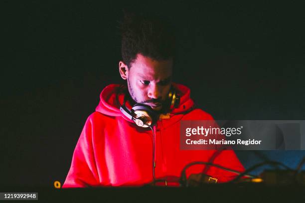 British artist and writer Gaika Tavares performs in concert during Electronica en Abril Festival on April 1, 2017 in Madrid, Spain.