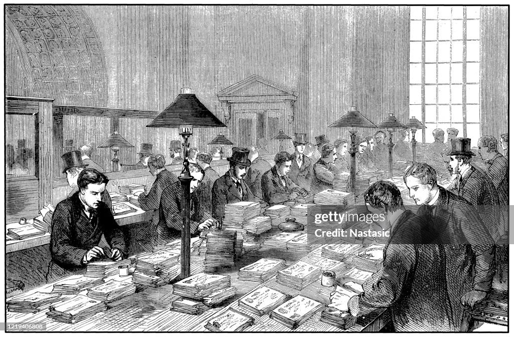 La Banque d’Angleterre. La chambre de comptabilité des billets de banque