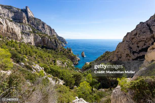 calanques national park (parc national des calanques), bouches-du-rhône, france - parc national stock-fotos und bilder