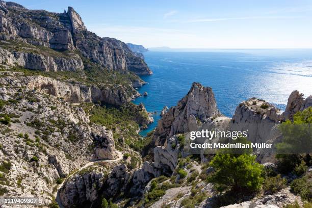 calanques national park (parc national des calanques), bouches-du-rhône, france - parc national stock-fotos und bilder