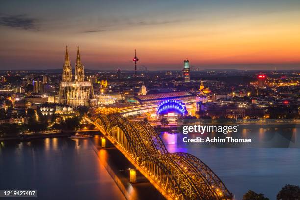 cologne skyline, germany, europe - cologne cathedral stock pictures, royalty-free photos & images