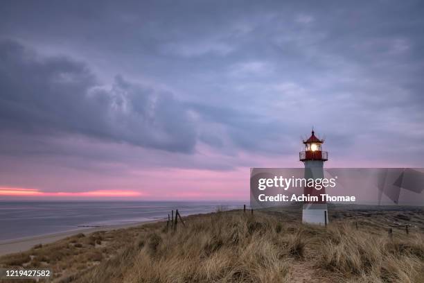 lighthouse, sylt island, germany, europe - nordsee stock-fotos und bilder