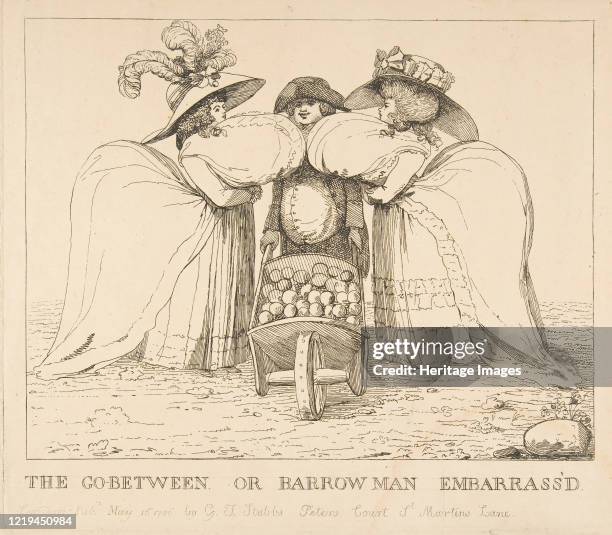 The Go-Between or Barrow Man Embarrass'd, May 15, 1786. Artist Unknown.